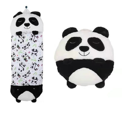 Cartoon Kids Sleep sacks Plush Sleeping Bag with Pillow for Boys & Girls