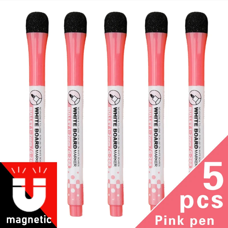1 Set School Classroom Supplies Magnetic Erasable Whiteboard Pens