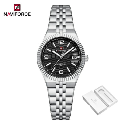 New NAVIFORCE Women 2026 Fashion Watch High Quality Waterproof Ladies Quartz WristWatches Female Steel Bracelet Romantic Clock