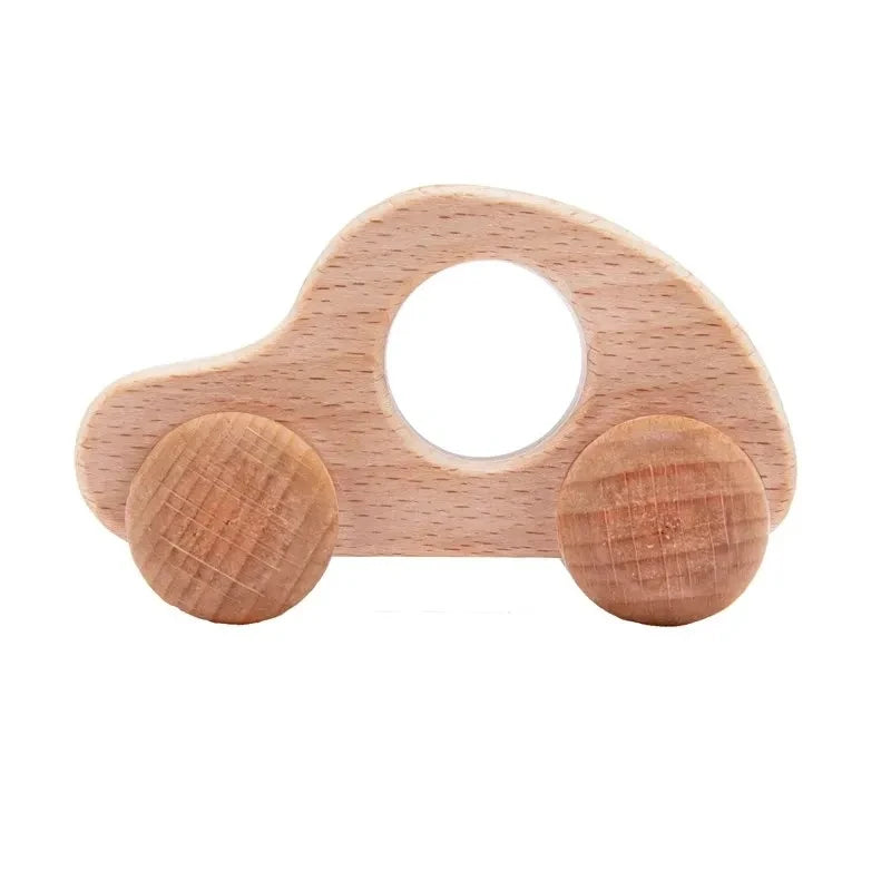 Baby Montessori Toys Wooden Train Educational Rainbow Blocks Trolley Baby Learning Toys