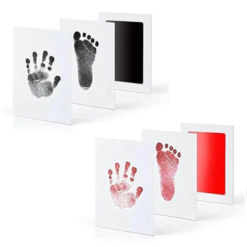 Newborn Baby DIY Hand And Footprint Kit Ink Pads Photo Frame Handprint Toddlers Souvenir Accessories Safe Clean Baby Shower Gift