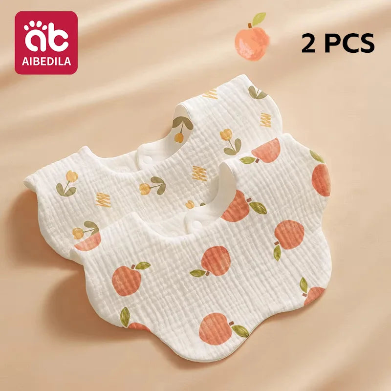 Soft Baby Bibs Bandana Saliva Towels Burp Cloths Newborn Infant Toddler 0-1Y Comfortable Waterproof Feeding Bibs 2/3/4﻿