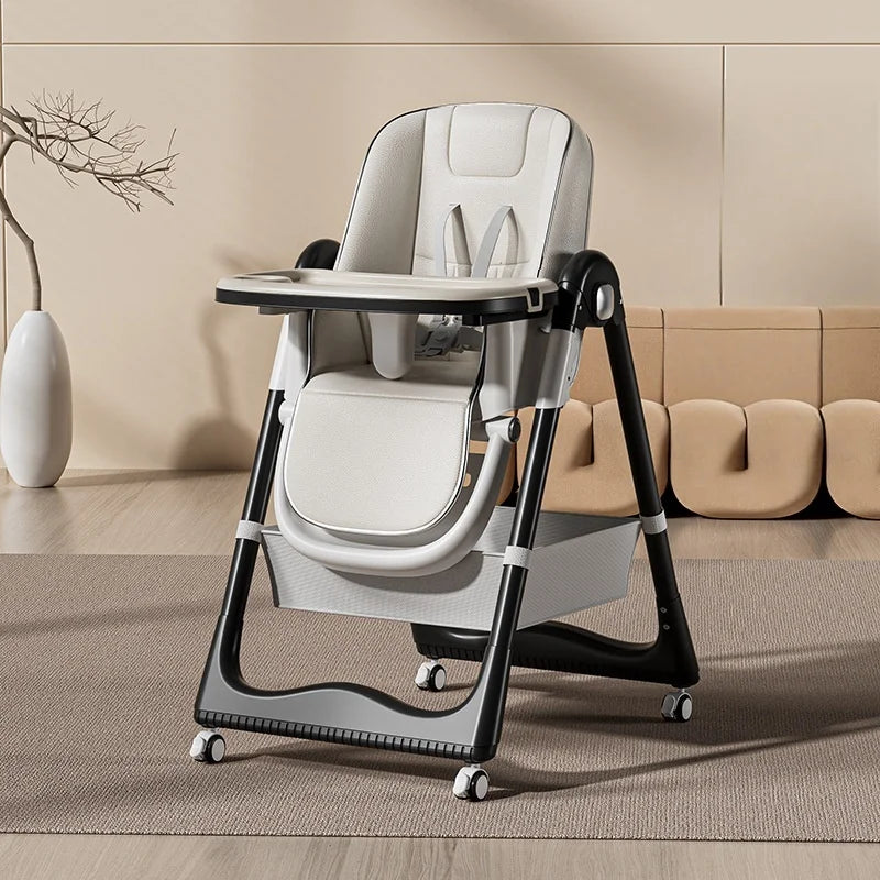 Foldable Baby Dining Chair Portable Highchair Adjustable Height Growth Chair Multifunctional