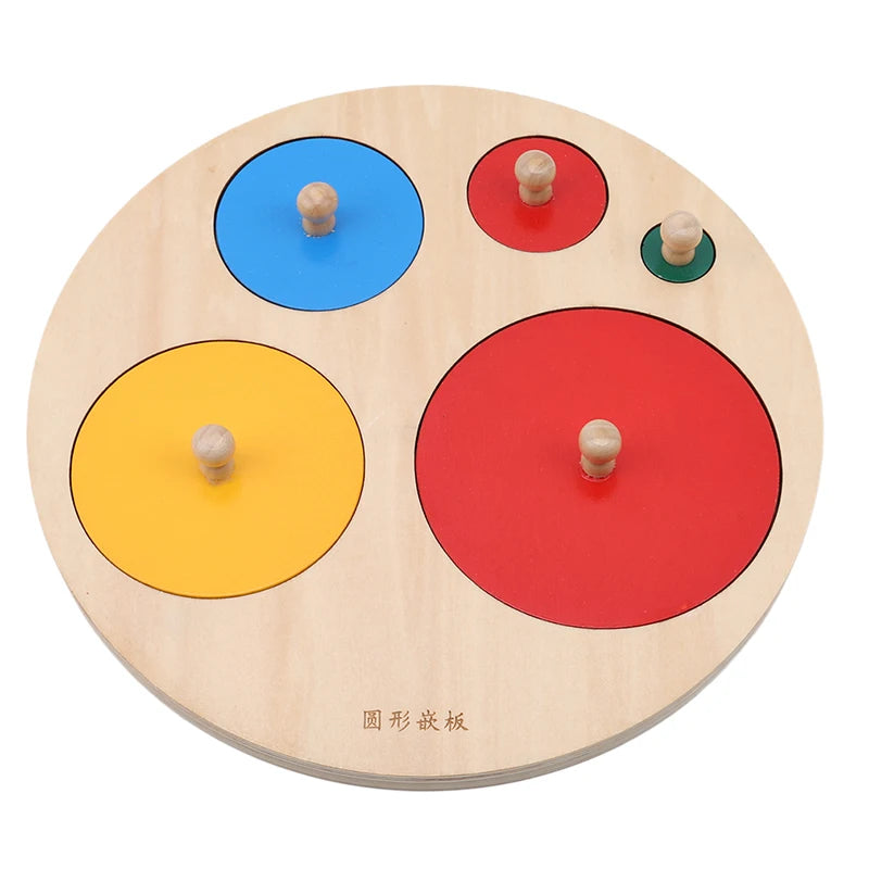 Puzzle Toys Wooden Geometric Shapes Sorting Math Colorful Preschool Learning Educational Game Baby Toddler Toys