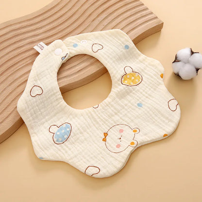 6 Layer Cotton Gauze Baby Bib Babies Accessories Newborn Baby Apron Feeding Bib Muslin Burp Cloths Kids Saliva Towel New Born