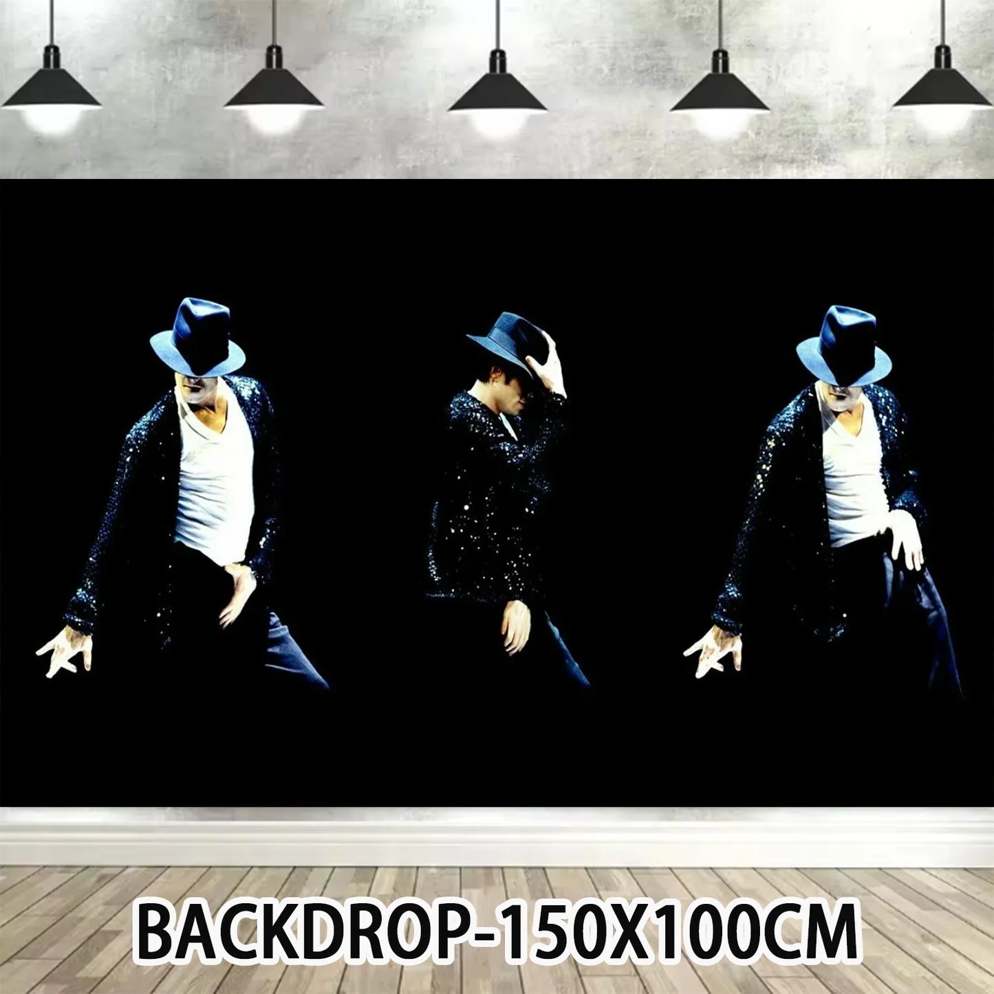 Music&Michael&J-jackson Birthday Party Supplies Banner Latex Balloons Cake Topper Cupcake Toppers Backdrop Fans Kids Adults Gift