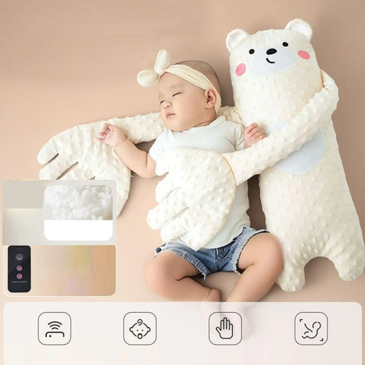 Baby Patting Sleep Pillow with Remote Control, Cute Animal Design Soothing Sleep Aid for Nursery