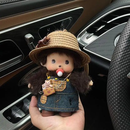 15cm Monchhichi Cute Little Monkey Diy Outfit Change Doll Multiple Styles Exquisite Backpack Pendant Keychain Toy Periphery Gift