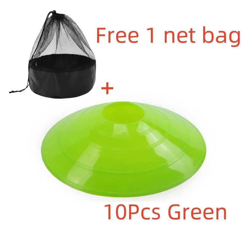10pcs Soccer Training Sign Dish Toy Pressure Resistant Cones Marker Discs Bucket Outdoor Basketball  Training Sports Accesso Toy