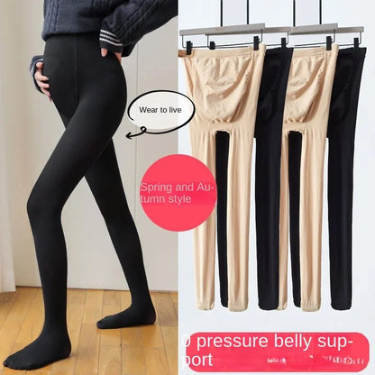 High Waist pregnancy Leggings Skinny Maternity clothes for pregnant women Belly Support Knitted Leggins