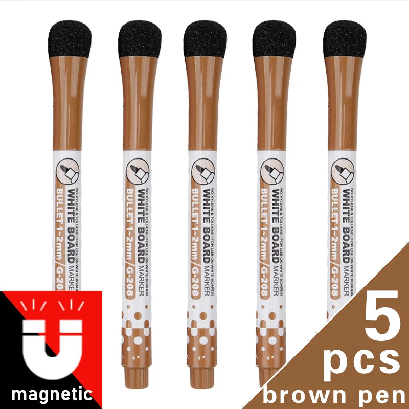 1 Set School Classroom Supplies Magnetic Erasable Whiteboard Pens