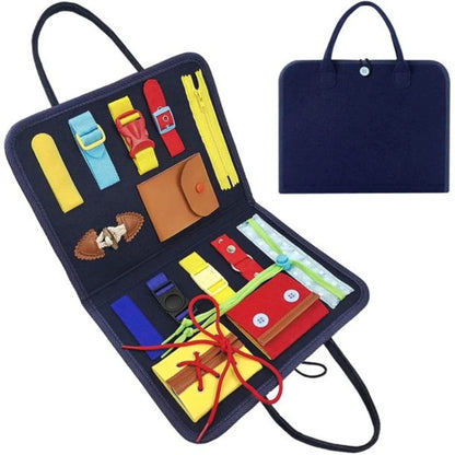 Busy Board Sensory Play Board Montessori Leaning Toys For Toddlers Foldable Sensory Toy Toddler Activity Board-Educational Learn