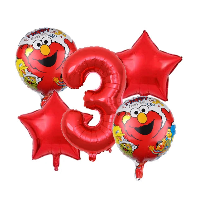 Cartoon Sesames Street Birthday Party Decorations Balloons Plate Cup Banner Tableware Set for Baby Shower Party Favors Kids Gift