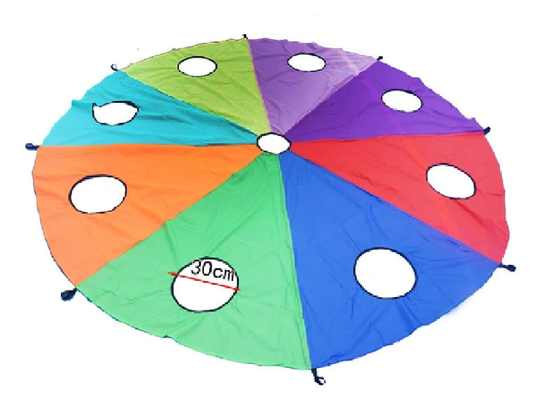 Whack a Mole Colorful Mat Rainbow Umbrella Parachute Toys Kindergarten Parent-child Activities Game Props Children Outdoor Sport