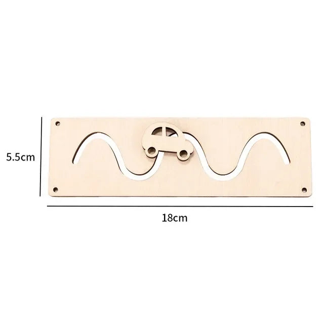 DIY Montessori Busy Board Wooden Toy Accessory animal Hourglas Alarm Clock Mirror Educational Unlock Sensory Toy Educational Toy