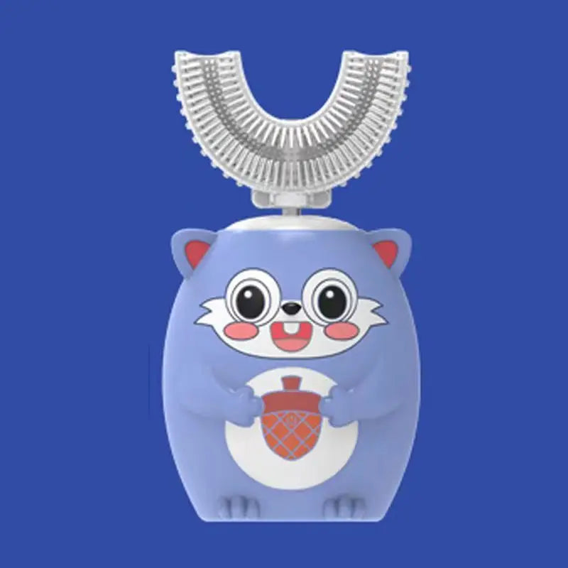 360° Sonic Electric Toothbrush U Shape Rechargeable for Kids Children Automatic Smart Timer Blue Light IPX7