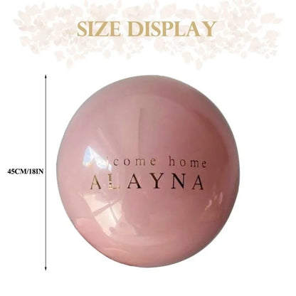 Personalised Name Balloon Welcome Baby Latex Balloon inside Bubble Ballon Wedding Decor Baptism Baby Shower Newborn Gift Idea