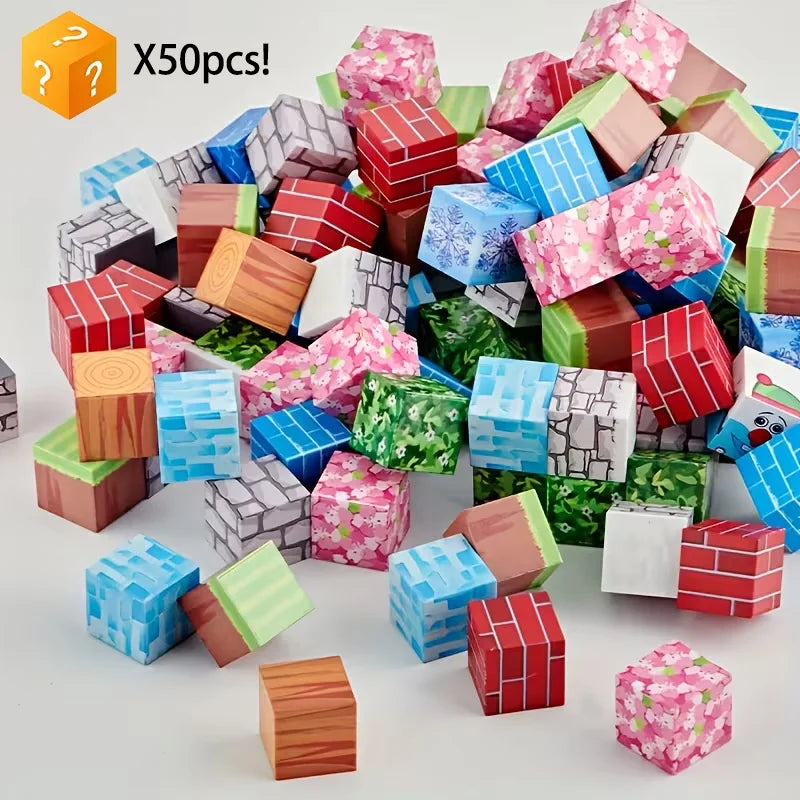 Random Magnetic Building Blocks Magnet Set Bricks Mini World STEM Construction DIY Educational Toys For Kids Birthday Gifts