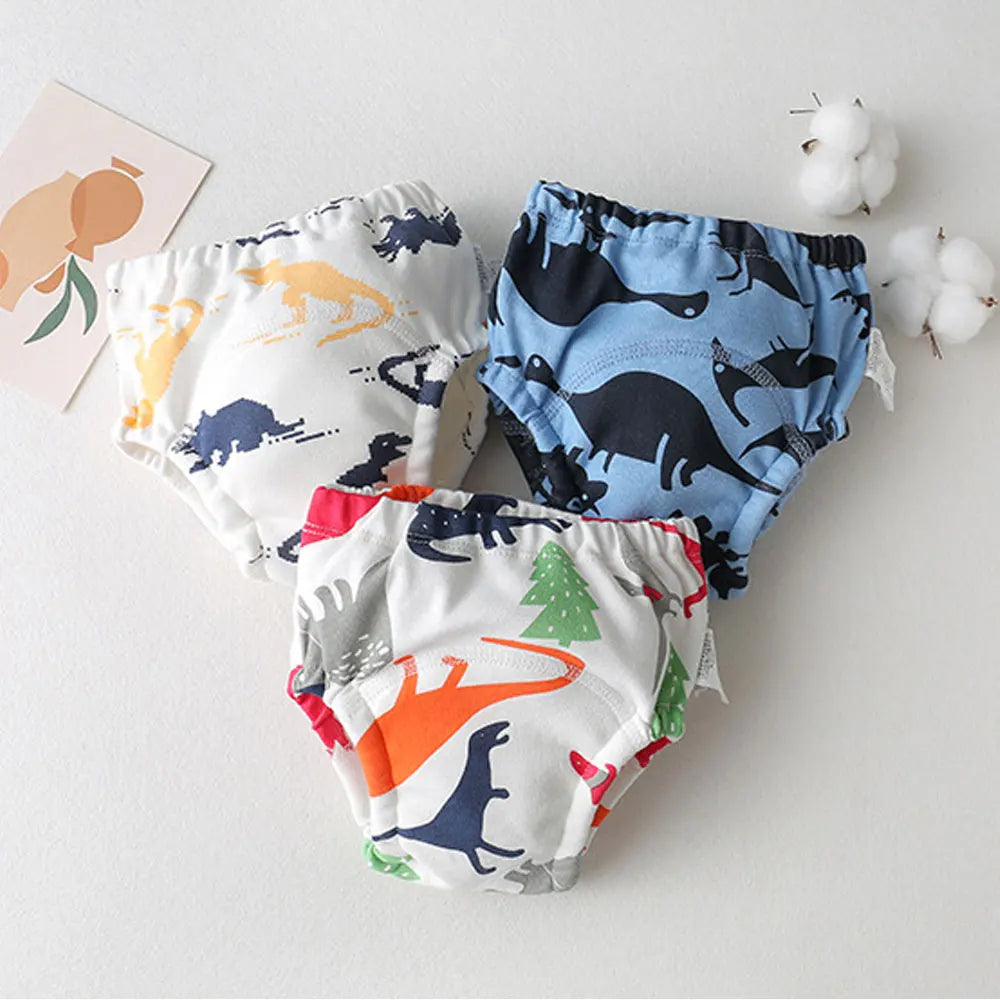 8pcs/6pcs Washable Baby Potty Training Pants Reusable Toilet Trainer Panty Reusable Cloth Diaper