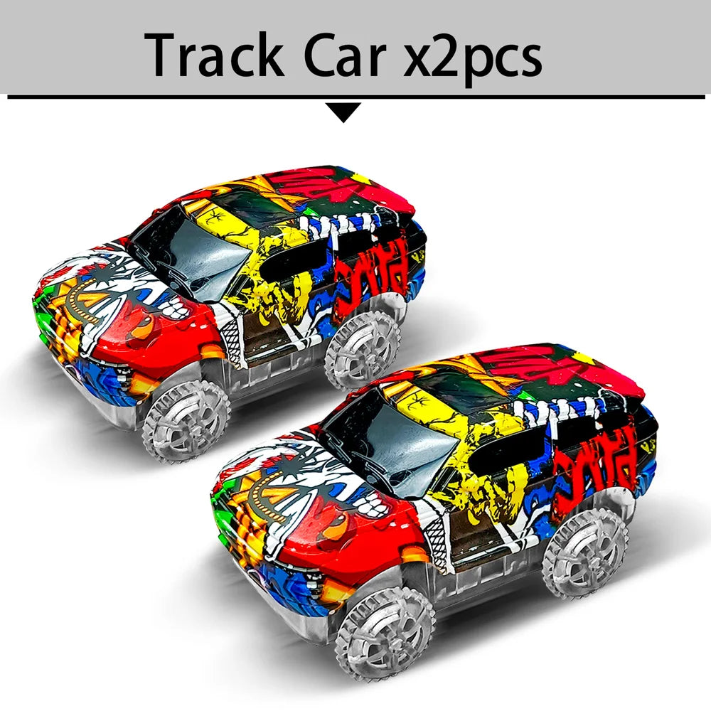 Children Electric Magic Climbing Dinosaur Track Toy Engineering Car Kids Track Car Train Toys for Children Birthday Gift