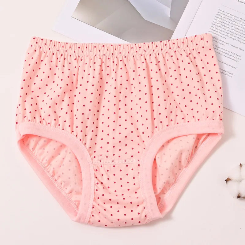 1pcs Pure Cotton Women Panties Large Size High Waist Plus Size
