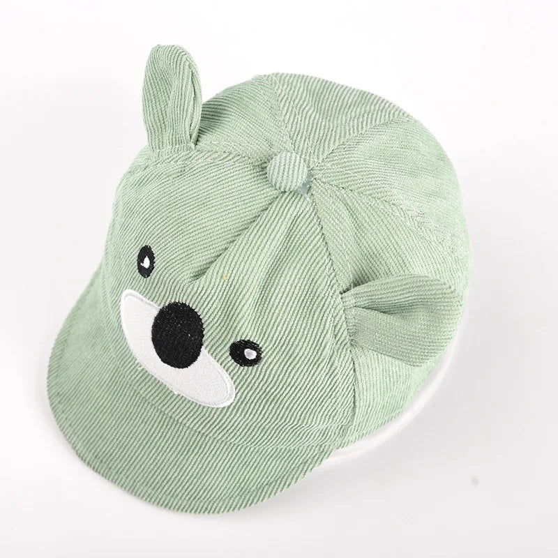 Cartoon Bear Baby Duck Tongue Hat Boy Girl Sunshade Peaked Cap Cotton Children Outdoor Visor Short Brim Baseball Hat