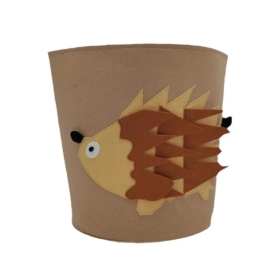 1/2/3/5PCS Baby Storage Basket Panda Dinosaur Cartoon Felt Organizer Laundry Dirty Clothes Bucket Toy Storage Box Gift Ideas