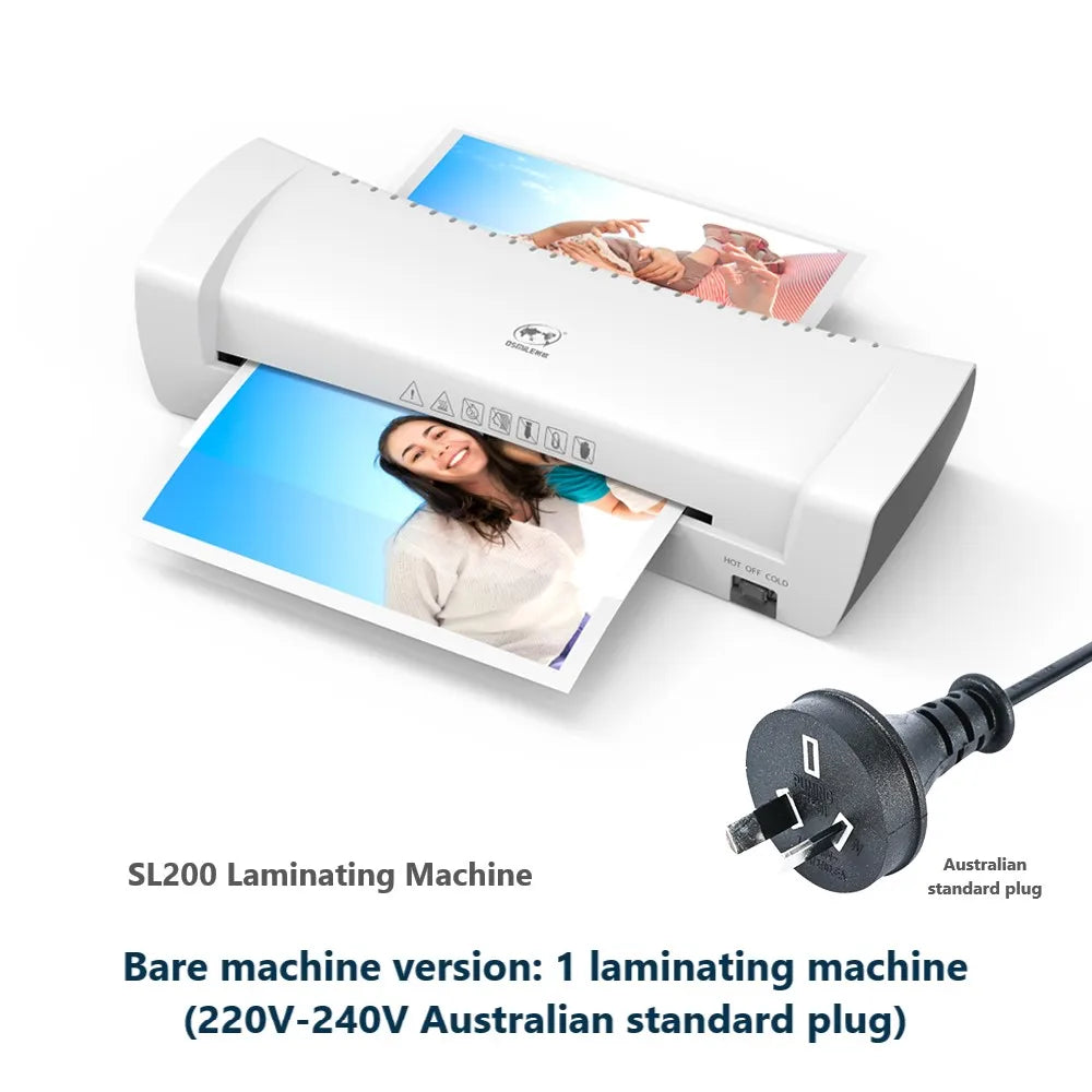 Home Office SL200A4 Laminator Thermoplastic Cold Mounting Dual-use Quick Preheating Constant Temperature Anti-Bubble Photo and D