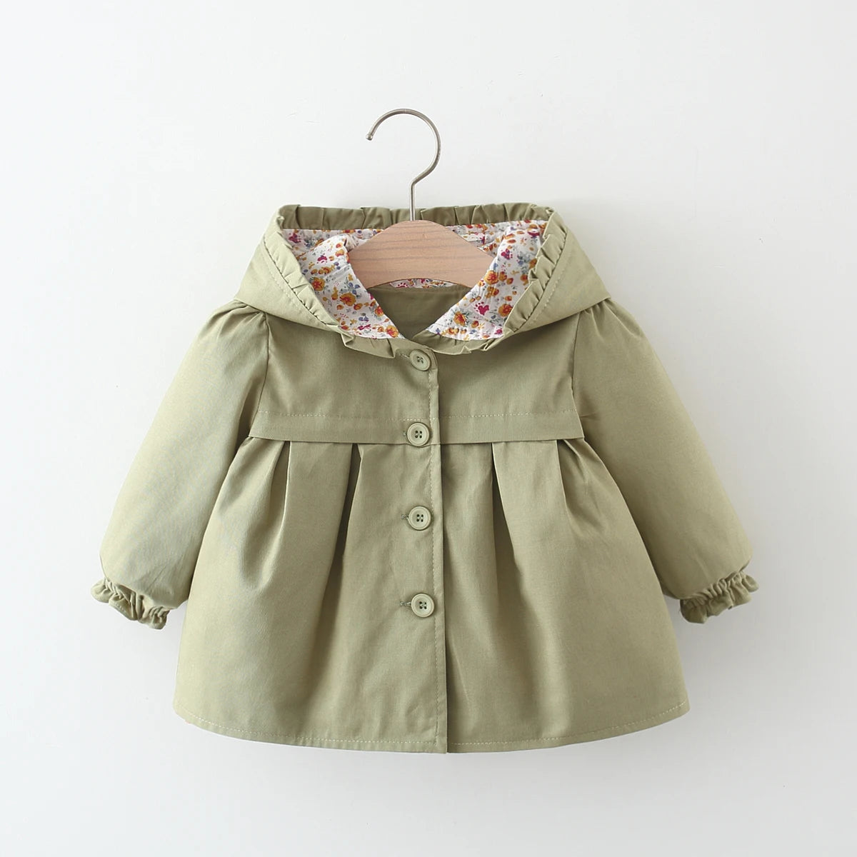 Baby Girl Jacket Long Sleeve Cotton Windbreak 0-3 Years