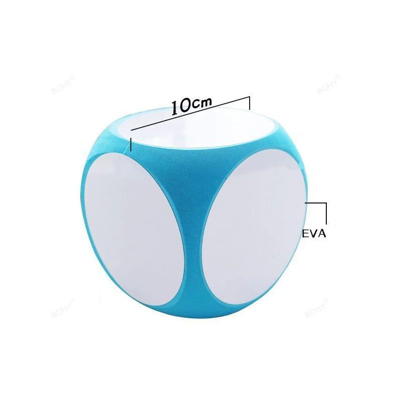 Blank Dice Write on/Wipe Off Dice Portable Erasable Blank Game Cubes for Classroom Teaching Dry Erase Educational Dice