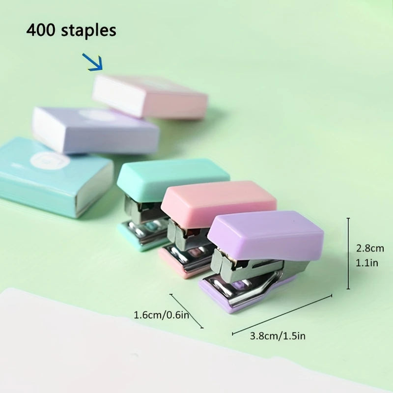 Portable Mini Stapler Stationery Kits for Home School Office Paper Book Binding