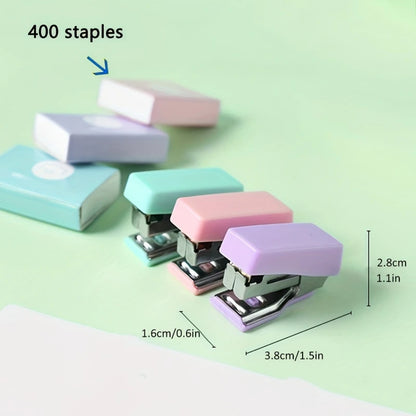 Portable Mini Stapler Stationery Kits for Home School Office Paper Book Binding