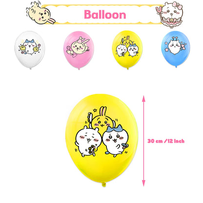 Cartoon Chiikawa Hachiware Usagi Birthday Party Decoration Background Balloon Set Cake Topper Backdrop Baby Shower Kid Gift Prop
