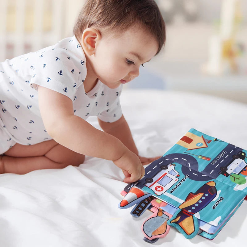 Baby early education cloth book puzzle toys can be washed and pulled