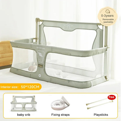 Simple and Lightweight Baby Cot Dual-use Comfortable Toddler Baby Bed within Bed Safety Protection Easy To Install Bedside Crib