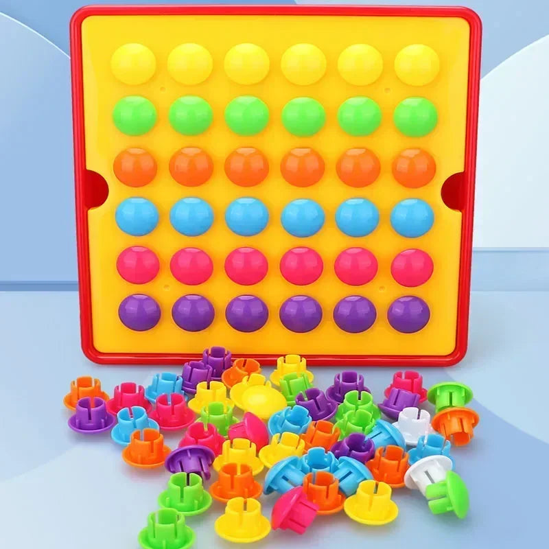 3D Mushroom Nail Puzzle Jigsaw Toys Baby Toys Cartoon Animal Puzzles Games Kids Early Educational Toys