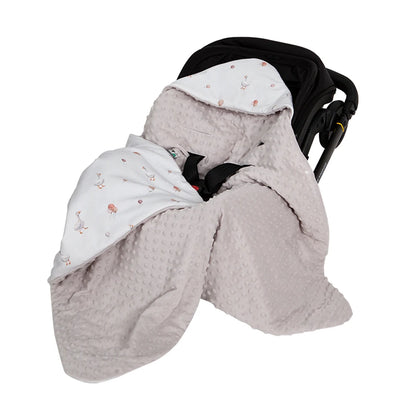 Newborn Baby Blanket With Hooded Windproof Go Outside Warm Portable Swaddle Wrap In Basket Baby Car Safety Seats For 0-3 Months