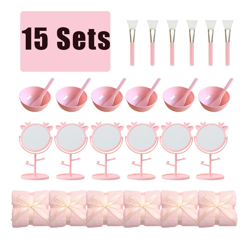 6-15Pcs Spa Party Robes for Girls Supplies Favors Kids Gowns Robe Soft Spa Headband Sleepover Birthday Party