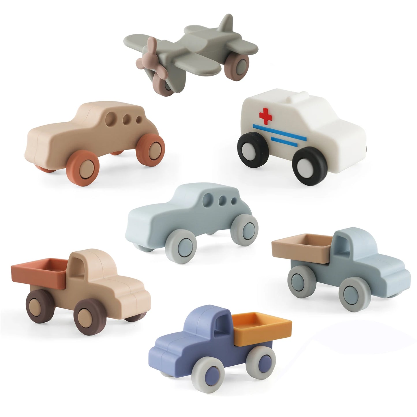 Montessori Baby Silicone Car Toys 0 12 Months Newborn Baby Things Silicone Baby Teether Toy Car  Educational Toy Silicone Blocks