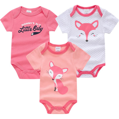 Honeyzone Summer Baby Clothes Infant Girls Romper Cute Lion Full Print Boys Bodysuits 2pcs /Set Trottie Jumpsuits Outfits 