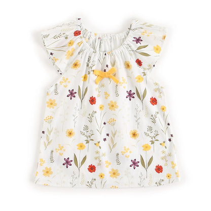 Summer Flower Infants Outfits Sets Casual Newborn Tops + Bottoms 2pcs Cotton