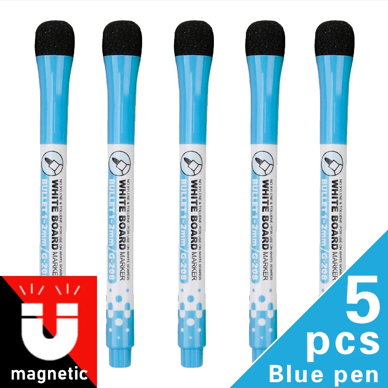 1 Set School Classroom Supplies Magnetic Erasable Whiteboard Pens