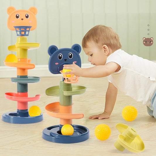 Montessori Toys Baby 0 12 24 36 Months Track Rolling Ball Push Pop Sliding Ball Early Education Toys Games Sensory