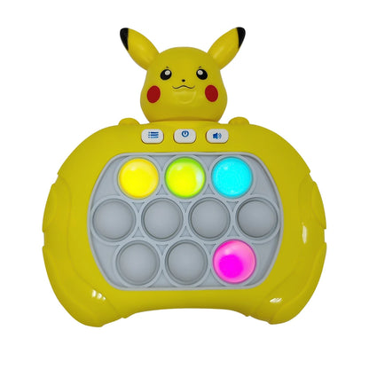 Quick Push Game Pop Up Fidget Bubble Electronic Pop it Pro Game Pikachu Stitch Spider Man Light AntiStress Toys For Kids Gift