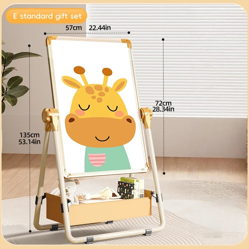 Children's drawing board, baby magnetic double-sided teaching, home small blackboard stand, colored graffiti, erasable writing