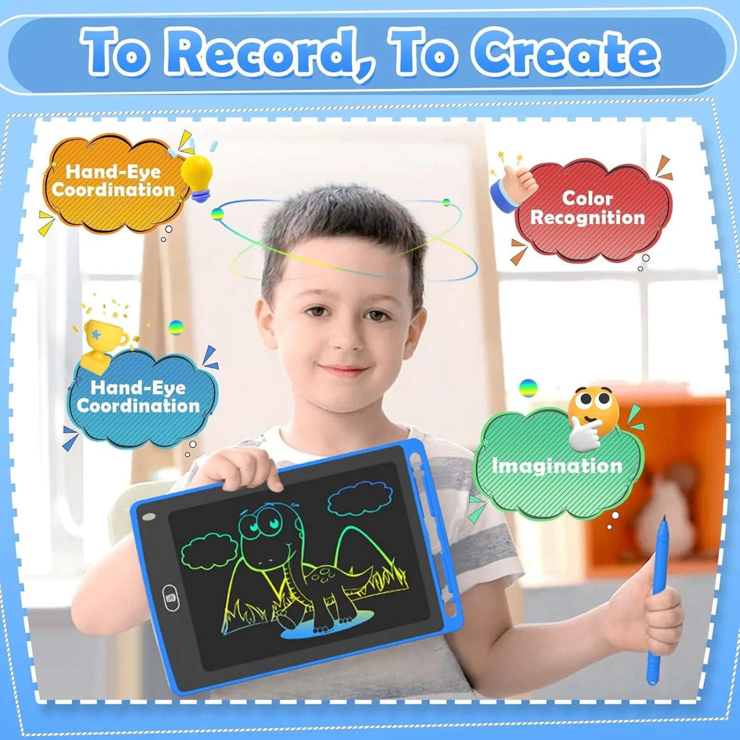 Pack LCD Writing Tablet for Kids, 8.5 Inch Colorful Doodle Board Drawing Tablet, Educational Learning Toys Birthday Gifts for Boys Girls Age