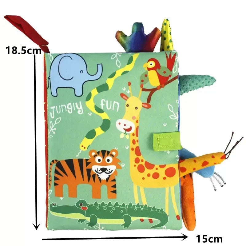 Animal Tail Cloth Book Tear Can Bite Pop-up Book Educational Enlightenment Early Education Infant Cognitive Toys 0-3 Years Old