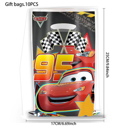 Lightning McQueen Cars Kids Party Favor Glasses Slap Bracelets Stamps Keychains Straws Badges Stickers Birthday Decorations Set
