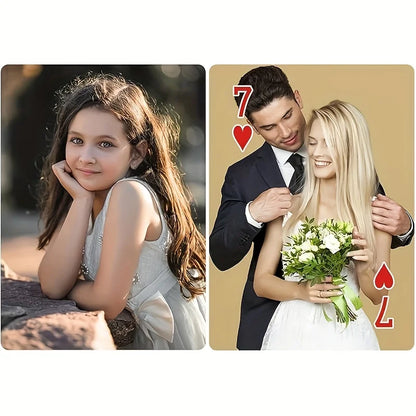 Custom Photo Playing Cards Personalized Pet Dog Cat Picture Poker Deck Anniversary Wedding Couple Invitation Card Memorial Gift