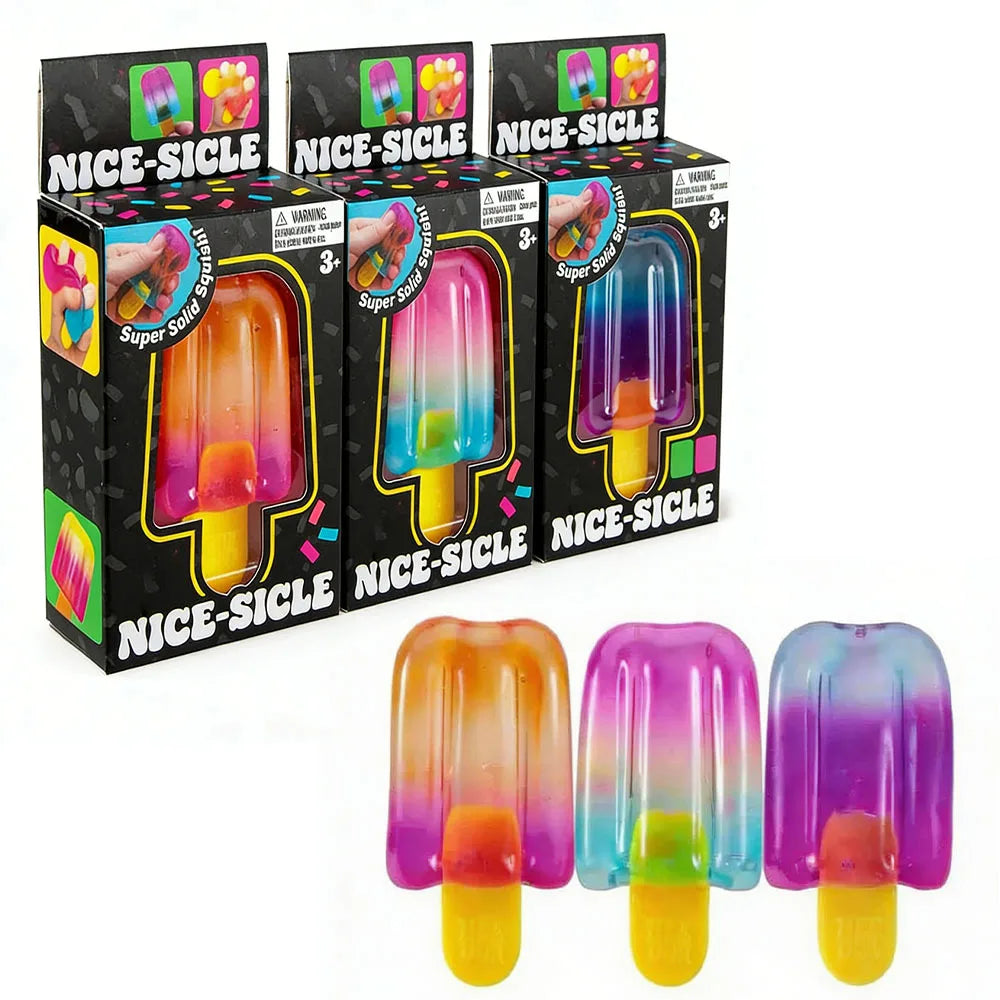 Hot New Ice Cream Squeezing Soft Candy Summer Sensory Stress Relief Color Pinching Music Fidget Sensory Toy